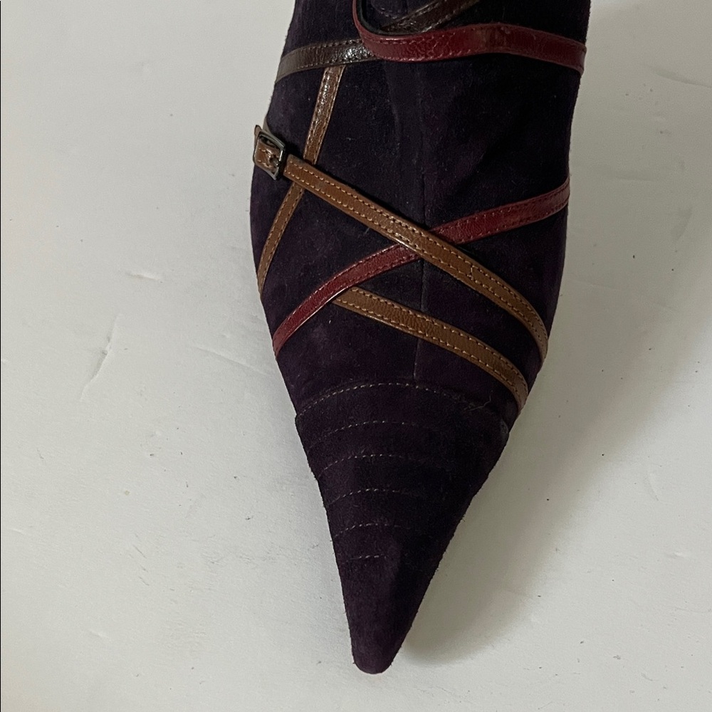 Vero Cuoio Dark Purple Heeled Boots - Picture 8 of 10